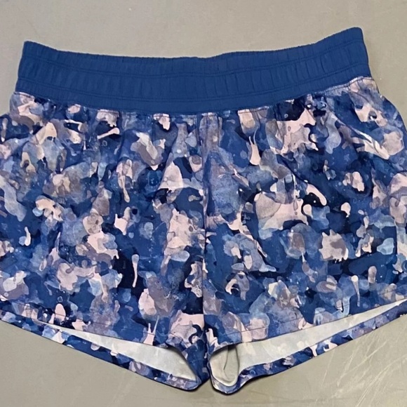 Gap gapfit Small Blue Splatter Paint Lined Athletic Shorts Activewear Running S - Picture 1 of 4